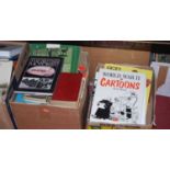 A large collection of hardback and softback books, to include WWII cartoons, George Woods