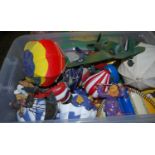 One box containing a quantity of modern release mail order air travel ceramic figures and