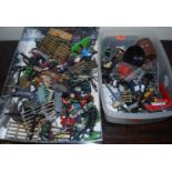 A collection of loose lead hollowcast and plastic figures and accessories, to include Britains