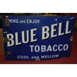 An early 20th century 'Bluebell' tobacco enamel advertising sign, with typical surface losses, 51