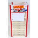 A Matchbox Superfast plastic and perspex revolving shop display unit to house 40 various Matchbox
