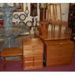 A collection of 1970s teak furniture, to include Nathan dropleaf dining table with four chairs, G-