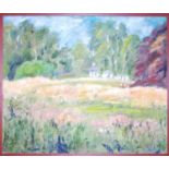 Rosemary Anthony - Grassy Hill, Kenwood, oil on board, signed lower right, 50 x 60cm