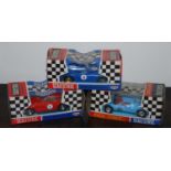 Three various boxed Scalextric slot-racing cars, to include an Aston Martin GT without