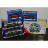 Five various boxed modern issue Corgi Toys and BT Models public transport buses to include a Tolly