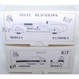 A Pandora Models 1/43 scale white metal and resin kit group, two boxed as issued examples, to