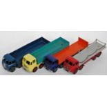 Four various play worn and loose Dinky Toy Leyland Octopus and Foden commercial vehicle diecasts, to