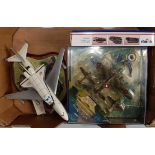 A collection of various diecast wooden and resin diecast display models and dioramas to include a
