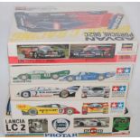 A Tamiya, Protar, Studio 27, and other High Speed Racing plastic and white metal kits, to include