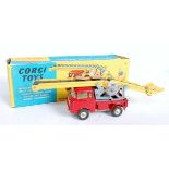 A Corgi Toys boxed farming implement diecast group to include No. 64 working conveyor on forward