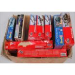 Nine various boxed as issued Airfix, Revell and Fujimi mixed scale military vehicle and aircraft