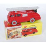 A Dinky Toys No.955 fire engine, comprising red body with red plastic hubs and silver ladder, with