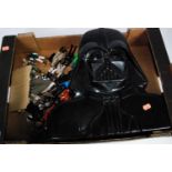 A large collection of various original and modern Star Wars Kenner action figures and accessories to