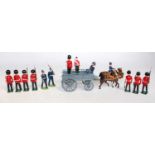 A collection of white metal and hollowcast Britains and other figures, to include a Britains and