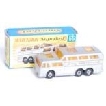 A Matchbox Superfast No. 66 Greyhound coach comprising silver body with Greyhound stickers to sides,