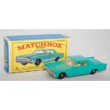 A Matchbox No. 31C Lincoln Continental finished in sea-green with black plastic wheels, unpainted