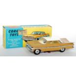 A Corgi Toys No. 248 Chevrolet Impala comprising tan body with silver side flash and spun hubs,