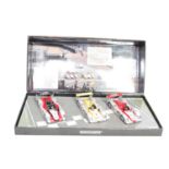 A Minichamps model No. 402 020123 1/43 scale boxed Infineon Audi R8 Le Mans 2002 gift set, appears