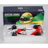 A Minichamps Ayrton Senna Collection Model No. 540931808 1/18 scale model of an Ayrton Senna