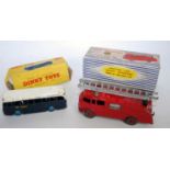 Four various boxed and playworn Dinky Toy public transport and emergency services diecasts, to