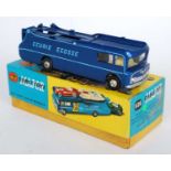 A Corgi Toys No. 1126 Ecurie Ecosse racing car transporter comprising of metallic blue body with