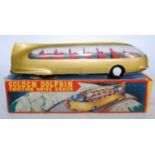 Liberti 'Golden Dolphin' Space Cruiser Coach 1950s plastic model in original repaired box (VG)