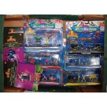 A collection of Micro Machines and Bandai Power Rangers collectable figurines, to include Micro