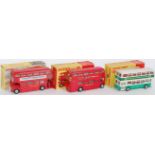 A Dinky Toys boxed public transport diecast vehicle group to include No. 293 Leyland Atlantean