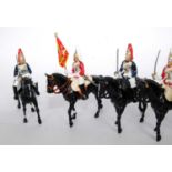 A collection of various white metal Britains and other hollowcast figures, to include Her Majesty