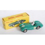 French Dinky Toys, No.506, Aston Martin DB3 Sports, green body with racing number 15, white driver