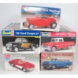 Five various boxed American Street Rod and Classic Car 1/25 scale plastic and 1/24 scale plastic