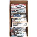 Seven various boxed Fujimi, Aoshima, plastic Classic Car and High Speed racing kits, mainly 1/24