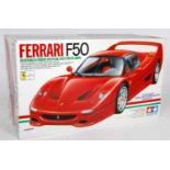 A Tamiya 1/12 scale Collectors' Club Special Ferrari F50 diecast metal bodied assembly kit housed in