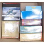 A Corgi Aviation Archive mixed scale boxed diecast aircraft group, seven examples, all appear as