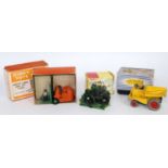 Four various boxed play worn and incomplete Dinky Toys to include No. 962 Muir Hill Dumper Truck,