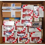 Two boxes containing a large quantity of various boxed Lledo Days Gone and Matchbox Models of