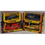 Four various boxed Corgi Lotus Elite Classic Car and Racing diecasts, to include a No. 382 Lotus