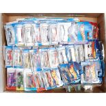 Two boxes containing a very large quantity of various long card and short card Hot Wheels Mattel