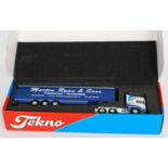 A Tekno 1/50 scale boxed model of a Martin Ryan & Sons Scania R620 tractor unit with curtain side
