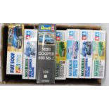 Seven various boxed 1/24 scale Classic Car plastic kits by Tamiya and Revell, examples to include