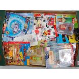 A large collection of various modern carded figurines, play sets and accessories, mixed examples