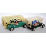 A Solido boxed F1 race car diecast group, two examples to include Lotus F1 finished in dark green