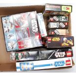 11 various boxed Lego Star Wars and Exo Force mixed Lego construction sets, all unchecked for