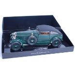 A Minichamps model No. 139520 1/18 scale model of a Bentley Speed 6, 6.5L blue train special car,