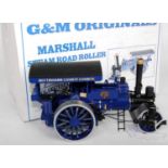 A G&M Originals 1/32 scale white metal and resin model of a Marshall steam road roller comprising of