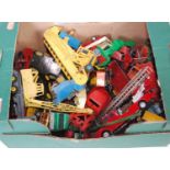 One tray containing a quantity of various playworn and re-painted diecast models, to include