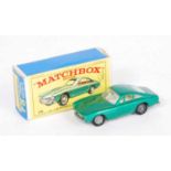 A Matchbox 1:75 series No.75 Ferrari Berlinetta, comprising metallic green body with wirework, cream