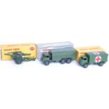 A Dinky Toys boxed Military diecast group, three examples to include No. 622 10 ton Army truck,