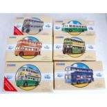 Ten various boxed Corgi Classics public transport diecast buses and coaches, to include London
