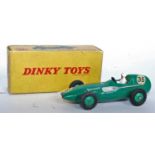 A Dinky Toys No. 239 Vanwall race car comprising green body with racing No. 35 and green cast